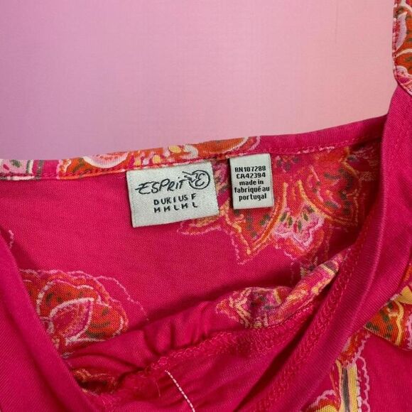 Vintage Y2K Esprit pink paisley print tank top - Picture 8 of 8